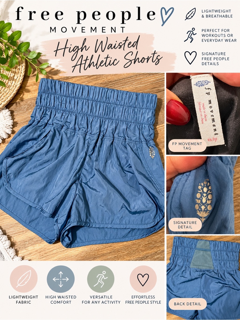 Free people movement athletic shorts